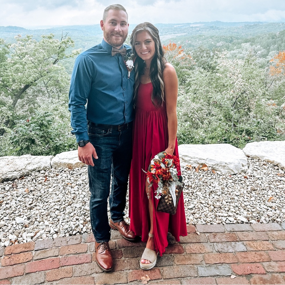 Azazie paprika dress bridesmaid
